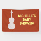 Rock a Bye Rock Star Guitar Baby Shower Banner 横断幕 (横)