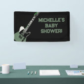 Rock a Bye Rock Star Guitar Baby Shower Banner 横断幕 (トレードショー)