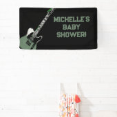 Rock a Bye Rock Star Guitar Baby Shower Banner 横断幕 (インサイチュ)