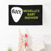 Rock a Bye Rock Star Guitar Baby Shower Banner 横断幕 (インサイチュ)