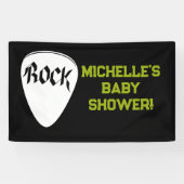 Rock a Bye Rock Star Guitar Baby Shower Banner 横断幕 (横)