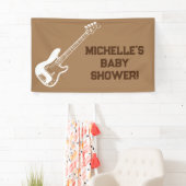 Rock a Bye Rock Star Guitar Baby Shower Banner 横断幕 (インサイチュ)
