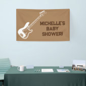 Rock a Bye Rock Star Guitar Baby Shower Banner 横断幕 (トレードショー)