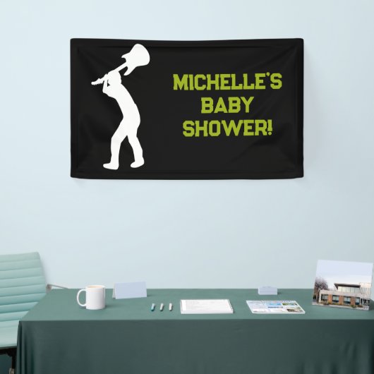 Rock a Bye Rock Star Guitar Baby Shower Banner 横断幕 (トレードショー)