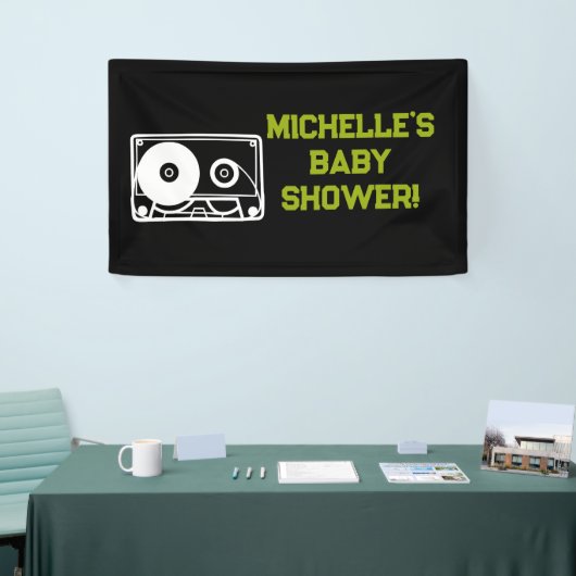 Rock a Bye Rock Star Guitar Baby Shower Banner 横断幕 (トレードショー)