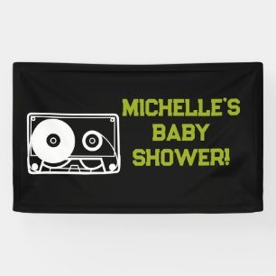 Rock a Bye Rock Star Guitar Baby Shower Banner 横断幕