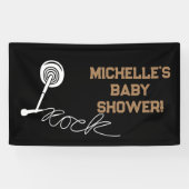 Rock a Bye Rock Star Guitar Baby Shower Banner 横断幕 (横)