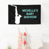 Rock a Bye Rock Star Guitar Baby Shower Banner 横断幕 (インサイチュ)