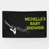 Rock a Bye Rock Star Guitar Baby Shower Banner 横断幕 (横)
