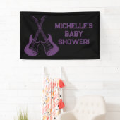 Rock a Bye Rock Star Guitar Baby Shower Banner 横断幕 (インサイチュ)