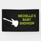 Rock a Bye Rock Star Guitar Baby Shower Banner 横断幕 (横)