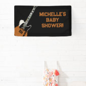 Rock a Bye Rock Star Guitar Baby Shower Banner 横断幕 (インサイチュ)