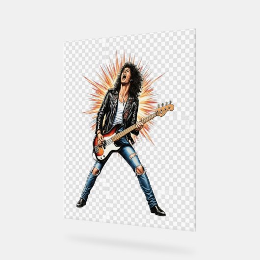 Rock acrylic sign アクリルサイン (傾斜)