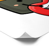 Rock And Roe Cute Rock And Roll Sushi Pun ポスター (角)