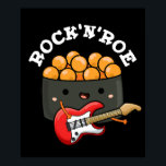 Rock And Roe Funny Sushi Rock And Roll Pun Darl BG ポスター<br><div class="desc">Rock And Roe Funny Rock And Roll Sushi Pun features a cute sushi roe rocking with his electric guitar. Perfect pun gift for family and friends who love cute rock and roll sushi puns.</div>