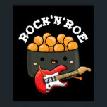 Rock And Roe Funny Sushi Rock And Roll Pun Darl BG ポスター<br><div class="desc">Rock And Roe Funny Rock And Roll Sushi Pun features a cute sushi roe rocking with his electric guitar. Perfect pun gift for family and friends who love cute rock and roll sushi puns.</div>