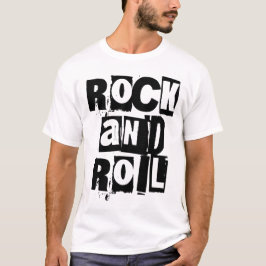 Rock and Roll bold and distressed logo design Tシャツ