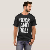 Rock and Roll Bold Typography T-Shirt Tシャツ (正面フル)