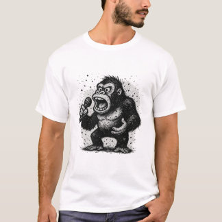 Rock and roll gorilla tシャツ
