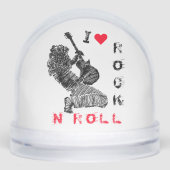 Rock and Roll Guitar Player Snow Globe (正面)