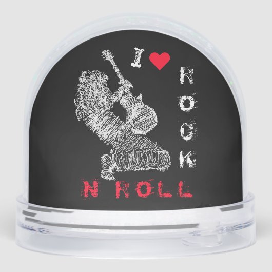 Rock and Roll Guitar Player Snow Globe (裏面)
