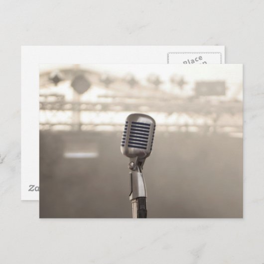 Rock And Roll Microphone ポストカード (正面/裏面)