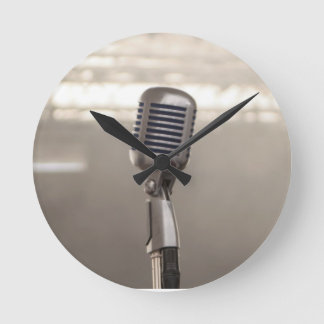 Rock And Roll Microphone ラウンド壁時計
