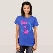 Rock and Roll Retro Neon Sign Tシャツ (正面フル)