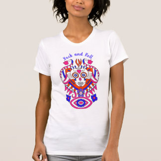 Rock and Roll Sugar Skull T-Shirt Tシャツ
