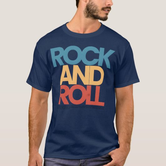 Rock and Roll Vintage funny Tシャツ (正面)