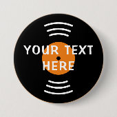 Rock and roll vinyl music record custom buttons 缶バッジ (正面)