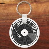 Rock And Roll Vinyl Record キーホルダー (正面)