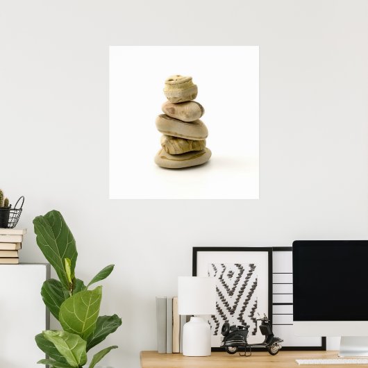 Rock Balancing Zen Art Poster ポスター (ホームオフィス)