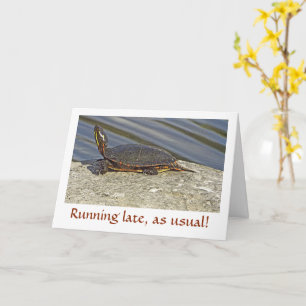 ROCK/BELATEDの誕生日CARD/CUSTOMIZABLEのカメ カード