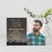 Rock Birthday Party Festival Photo Music Invite 招待状 (スタンド正面)