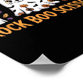 Rock Boo Scissors Cat Halloween Shirt Kids Game Co ポスター (角)