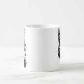 Rock Cat Playing Electric Guitar | Cool Music Love コーヒーマグカップ (中央)