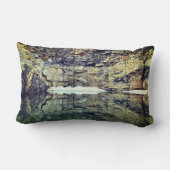 Rock Cliff Reflections In Pond 3  ランバークッション (裏面)