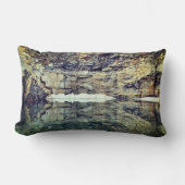 Rock Cliff Reflections In Pond 3  ランバークッション (正面)