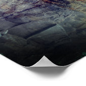 Rock Cliff Wall Reflections In Pond 2  ポスター (角)