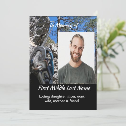 Rock Climber Celebration of Life Service 招待状 (スタンド正面)