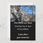 Rock Climber Celebration of Life Service 招待状 (裏面)