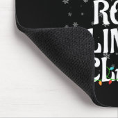 Rock Climber Claus Christmas Lights Pajama Family  マウスパッド (コーナー)