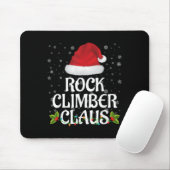 Rock Climber Claus Christmas Lights Pajama Family  マウスパッド (マウス)