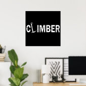 rock climber design ポスター (ホームオフィス)