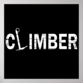 rock climber design ポスター (正面)