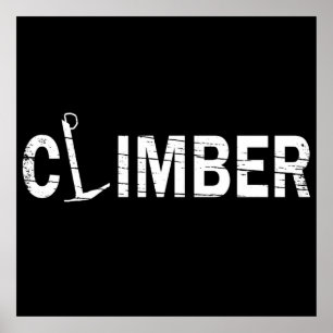 rock climber design ポスター