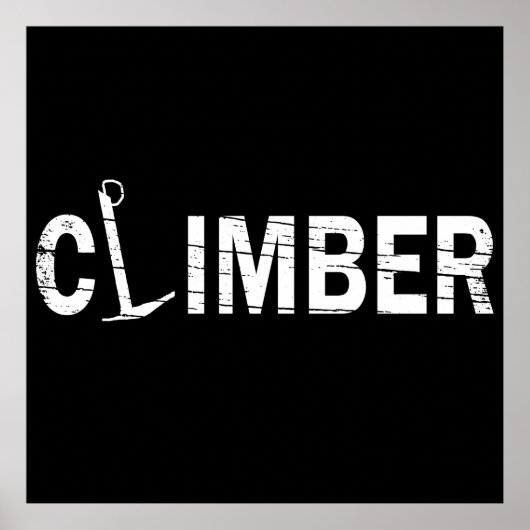 rock climber design ポスター (正面)