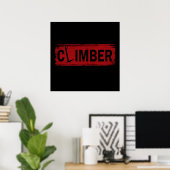 rock climber grphic design ポスター (ホームオフィス)