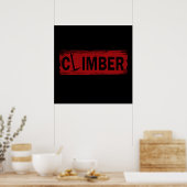 rock climber grphic design ポスター (キッチン)